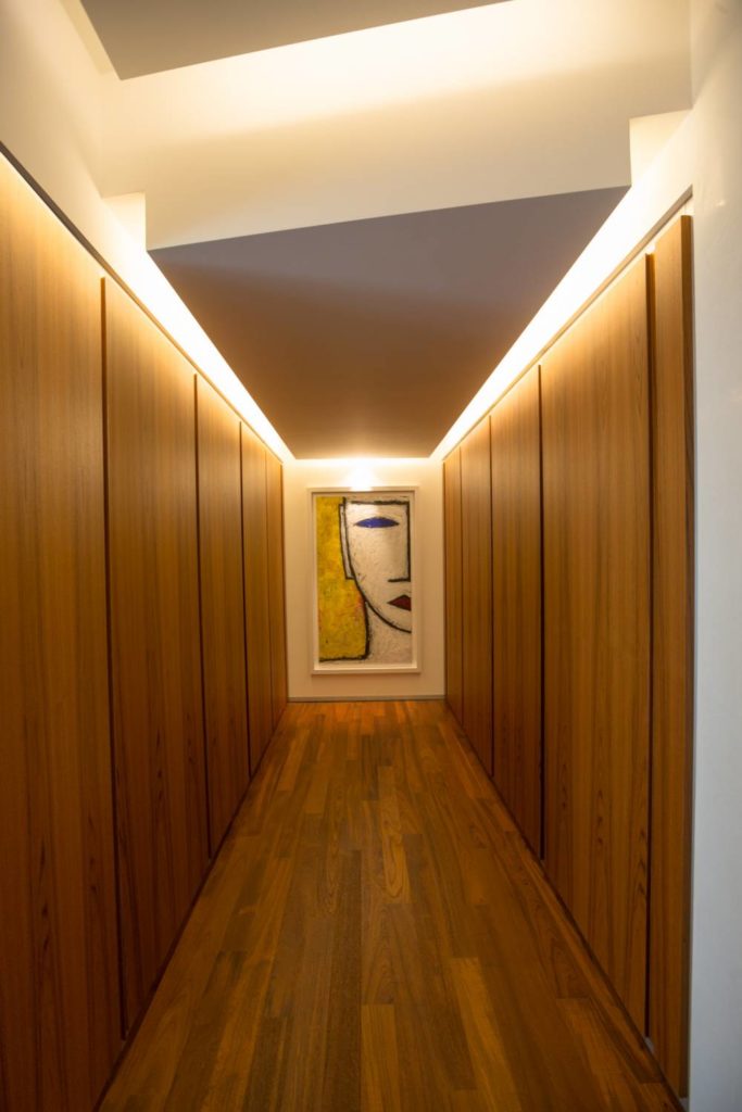 corridoio in legno